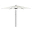 haveparasol med stålstang 288x288x225 cm hvid