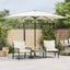 haveparasol med stålstang 288x288x225 cm hvid