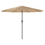 haveparasol med stålstang 324x324x247 cm brun