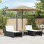 haveparasol med stålstang 324x324x247 cm brun