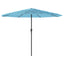 parasol med stålstang 324x324x247 cm blå