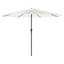 parasol med stålstang 324x324x247 cm hvid