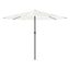 parasol med stålstang 324x324x247 cm hvid