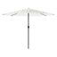 haveparasol med stålstang 388x388x248 cm hvid