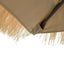 haveparasol med LED-lys og stålstang 248x248x248 cm brun