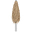 haveparasol med LED-lys og stålstang 300x200x250 cm brun
