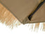 haveparasol med LED-lys og stålstang 288x288x225 cm brun