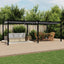 pavillon med sammenrulleligt tag 3x6 cm aluminium antracitgrå