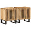 sengeborde 2 stk. 40x34x46 cm massivt ru mangotræ