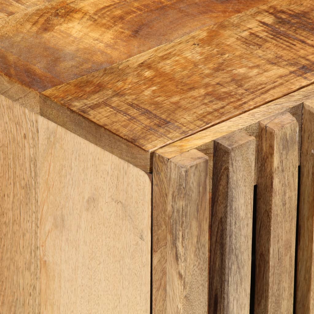 sengeborde 2 stk. 40x34x46 cm massivt ru mangotræ