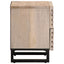 sengebord 40x34x46 cm massivt bleget mangotræ