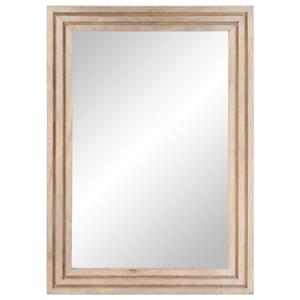 badeværelsesspejl 50x70 cm massivt mangotræ og glas