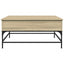 sofabord 95x95x45 cm konstrueret træ og metal sonoma-eg