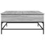 sofabord 95x95x45 cm konstrueret træ og metal grå sonoma-eg