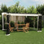 pavillon 4x3m mesh-vægge stål cremefarvet