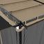 pavillon 6x3 m mesh-vægge stål gråbrun