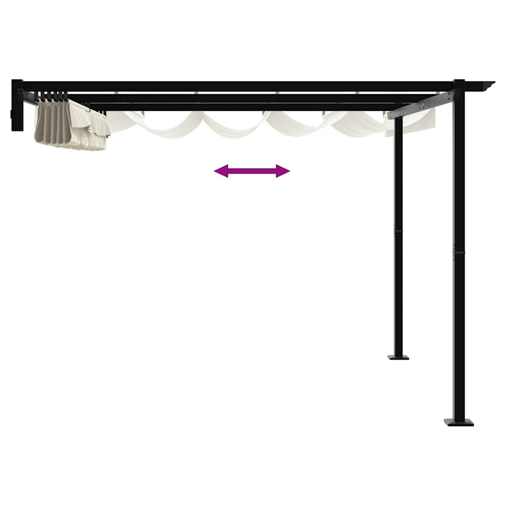 Pavillon 300 x 300 x 200 cm Cremefarvet Polyester