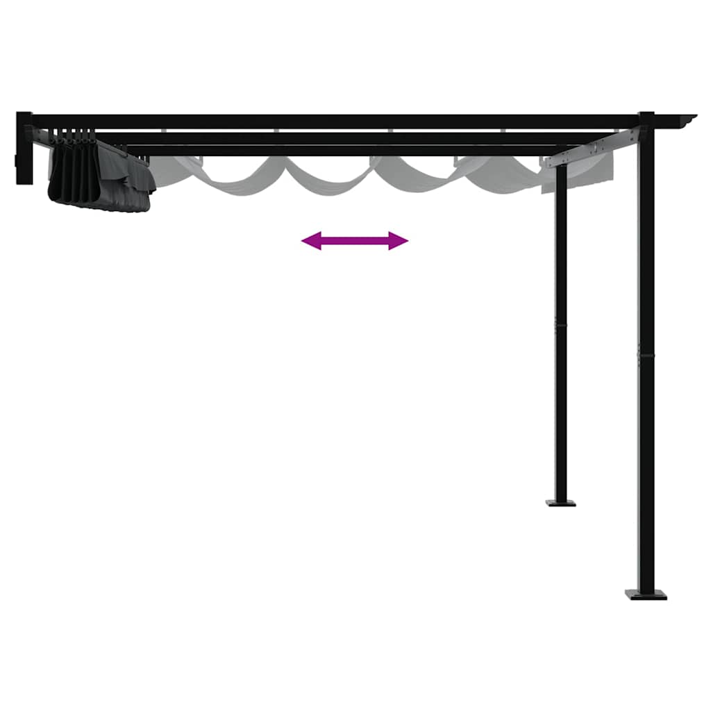 Pavillon 300 x 300 x 200 cm Antracit Polyester