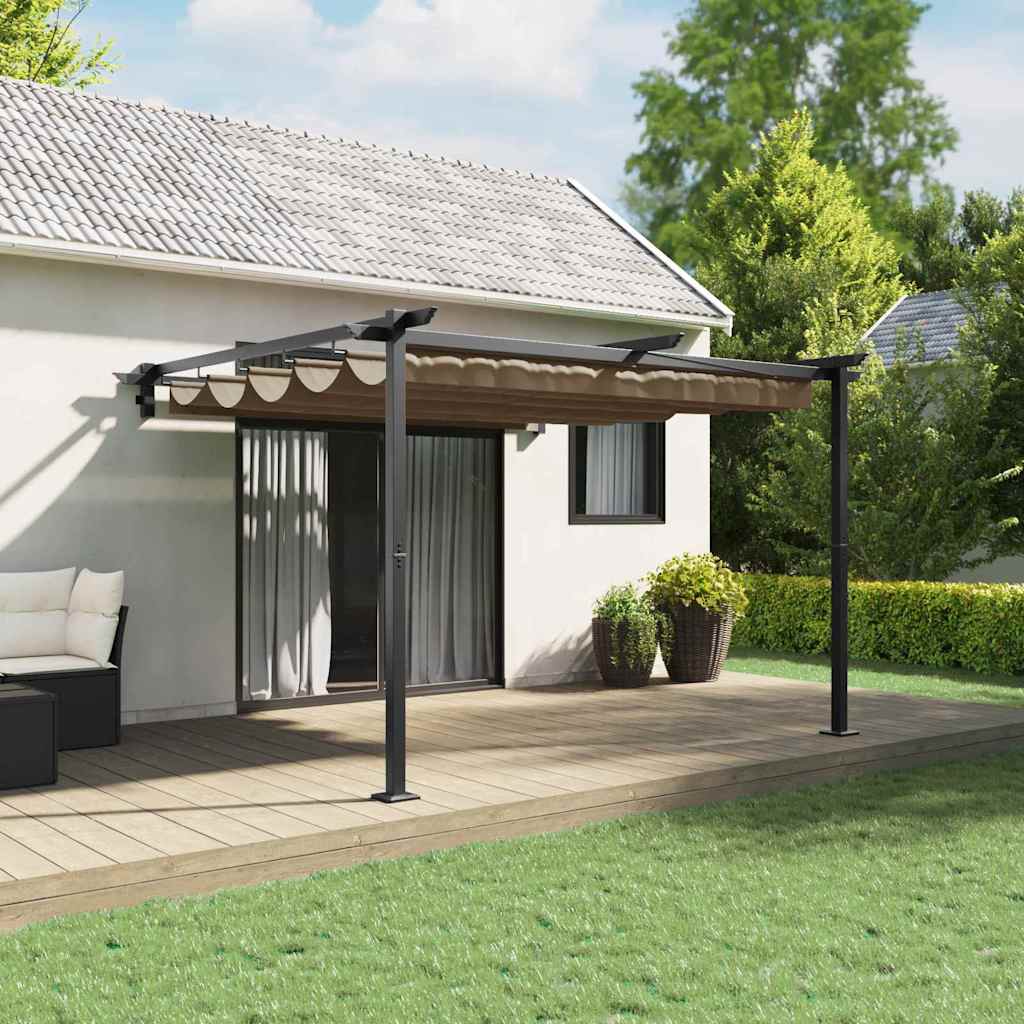 Pavillon 300 x 300 x 200 cm Gråbrun Polyester