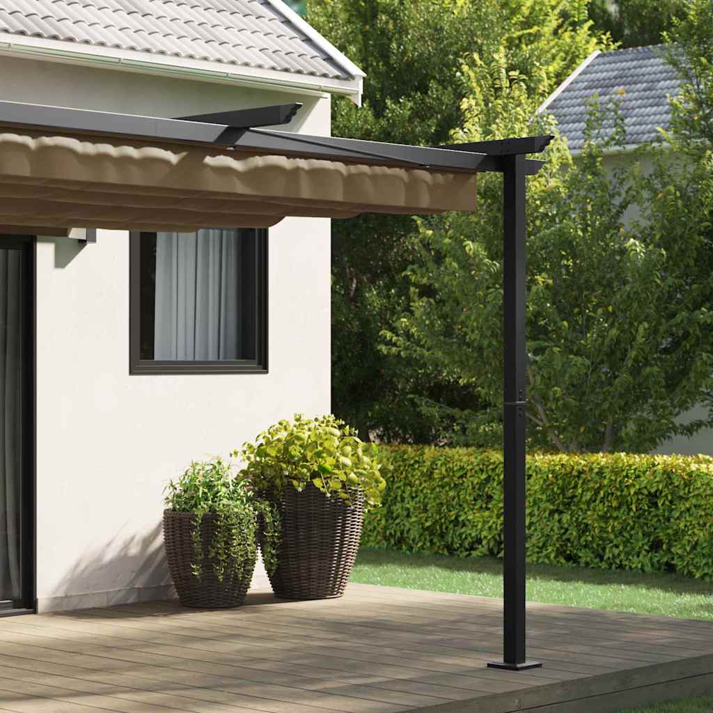 Pavillon 300 x 300 x 200 cm Gråbrun Polyester