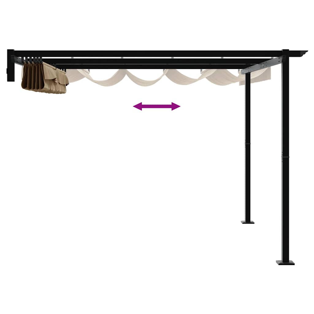 Pavillon 300 x 300 x 200 cm Gråbrun Polyester