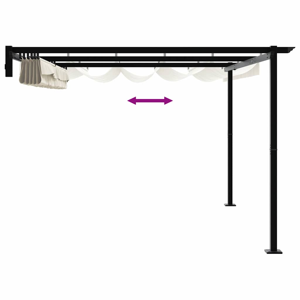Pavillon 400 x 300 x 200 cm Cremefarvet Polyester