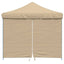 foldbart pop-up festtelt med 4 sidevægge beige