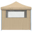 foldbart pop-up festtelt med 4 sidevægge beige