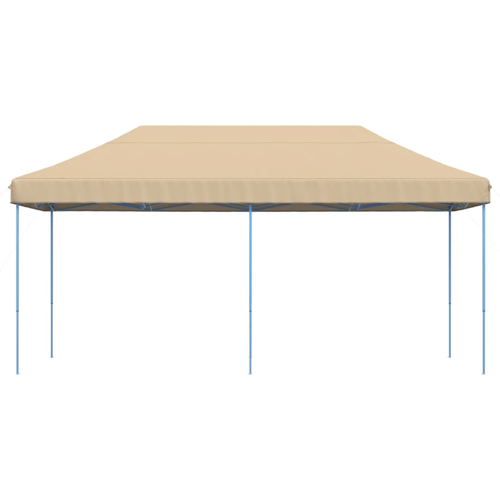 foldbart pop up-festtelt 580x292x315 cm beige