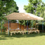 foldbart pop up-festtelt 580x292x315 cm beige