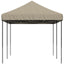 foldbart pop up-festtelt 580x292x315 cm gråbrun