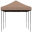 foldbart pop up-festtelt 580x292x315 cm brun