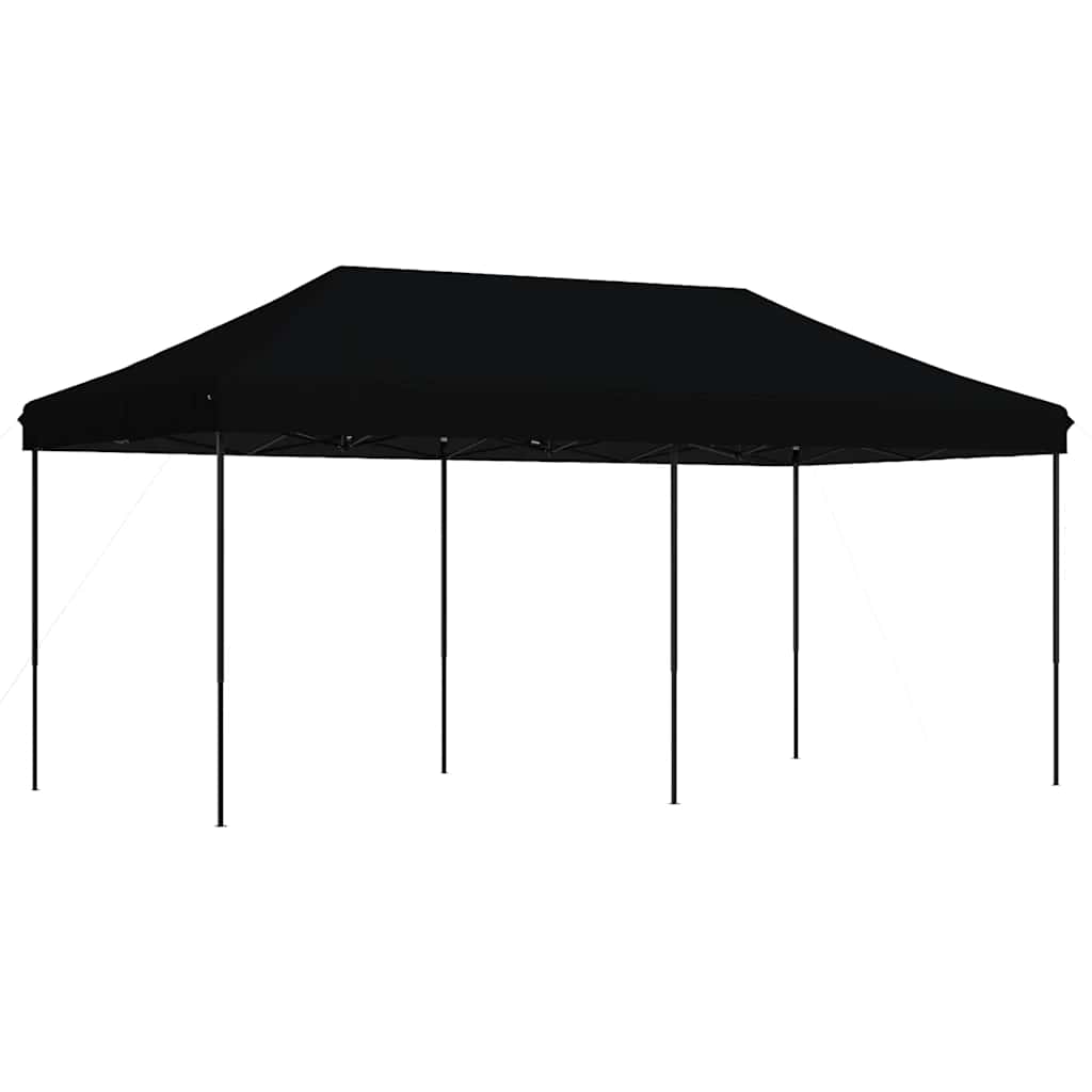 foldbart pop up-festtelt 580x292x315 cm sort