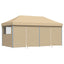 foldbart pop-up festtelt med 4 sidevægge beige