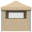 foldbart pop-up festtelt med 4 sidevægge beige