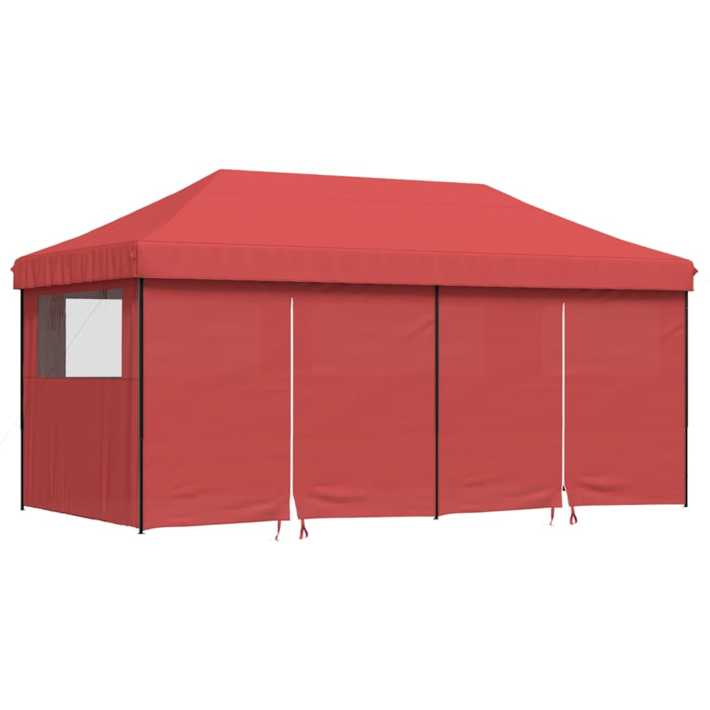 foldbart pop up-festtelt med 4 sidevægge bordeaux
