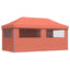 foldbart pop-up festtelt med 4 sidevægge terracotta