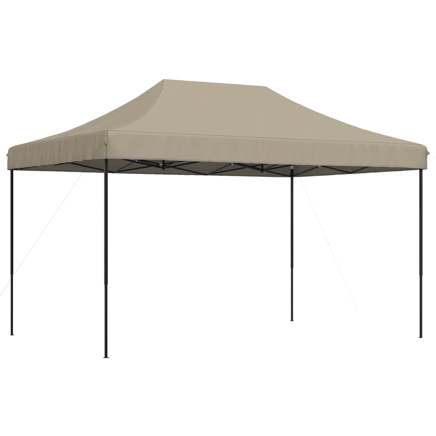 foldbart pop up-festtelt 440x292x315 cm gråbrun
