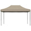 foldbart pop up-festtelt 440x292x315 cm gråbrun