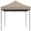 foldbart pop up-festtelt 440x292x315 cm gråbrun
