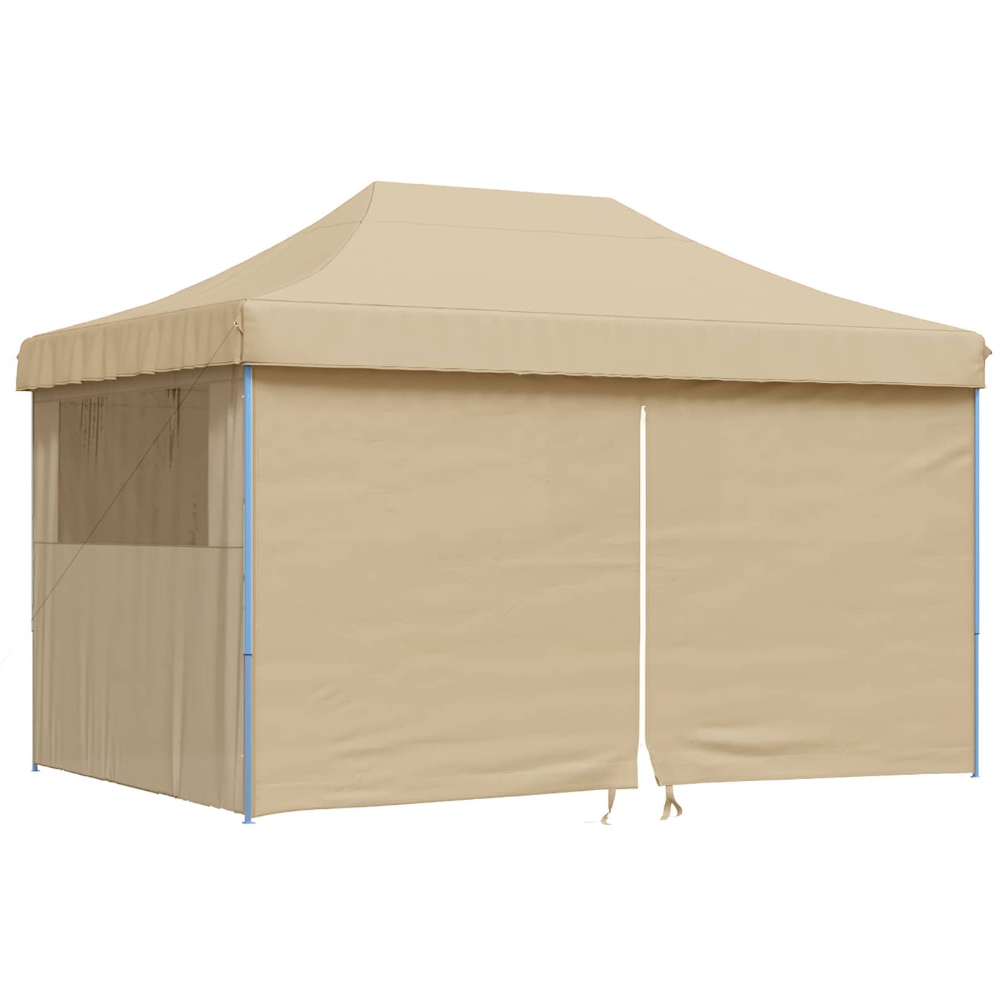 foldbart pop-up festtelt med 4 sidevægge beige