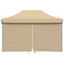 foldbart pop-up festtelt med 4 sidevægge beige