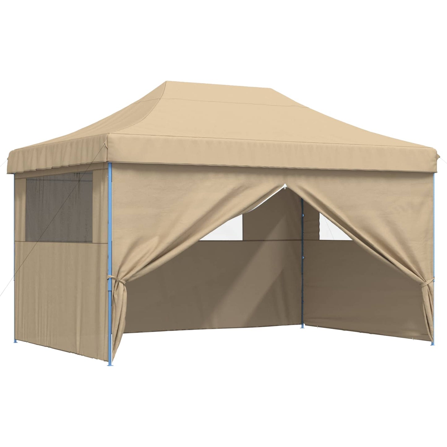 foldbart pop-up festtelt med 4 sidevægge beige