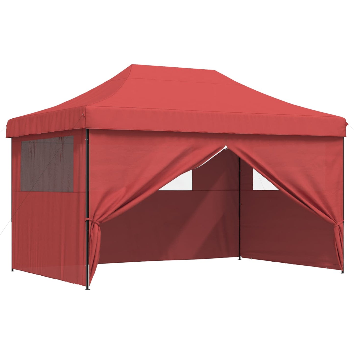 foldbart pop up-festtelt med 4 sidevægge bordeaux