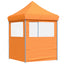 foldbart pop-up festtelt med 2 sidevægge orange