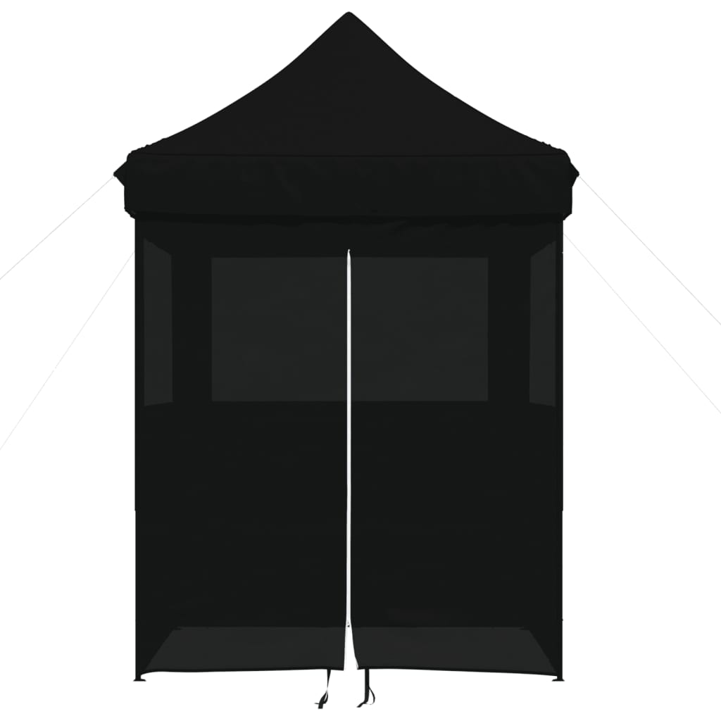 foldbart pop-up festtelt med 4 sidevægge sort