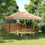 pop op-festtelt 410x279x315 cm foldbart beige