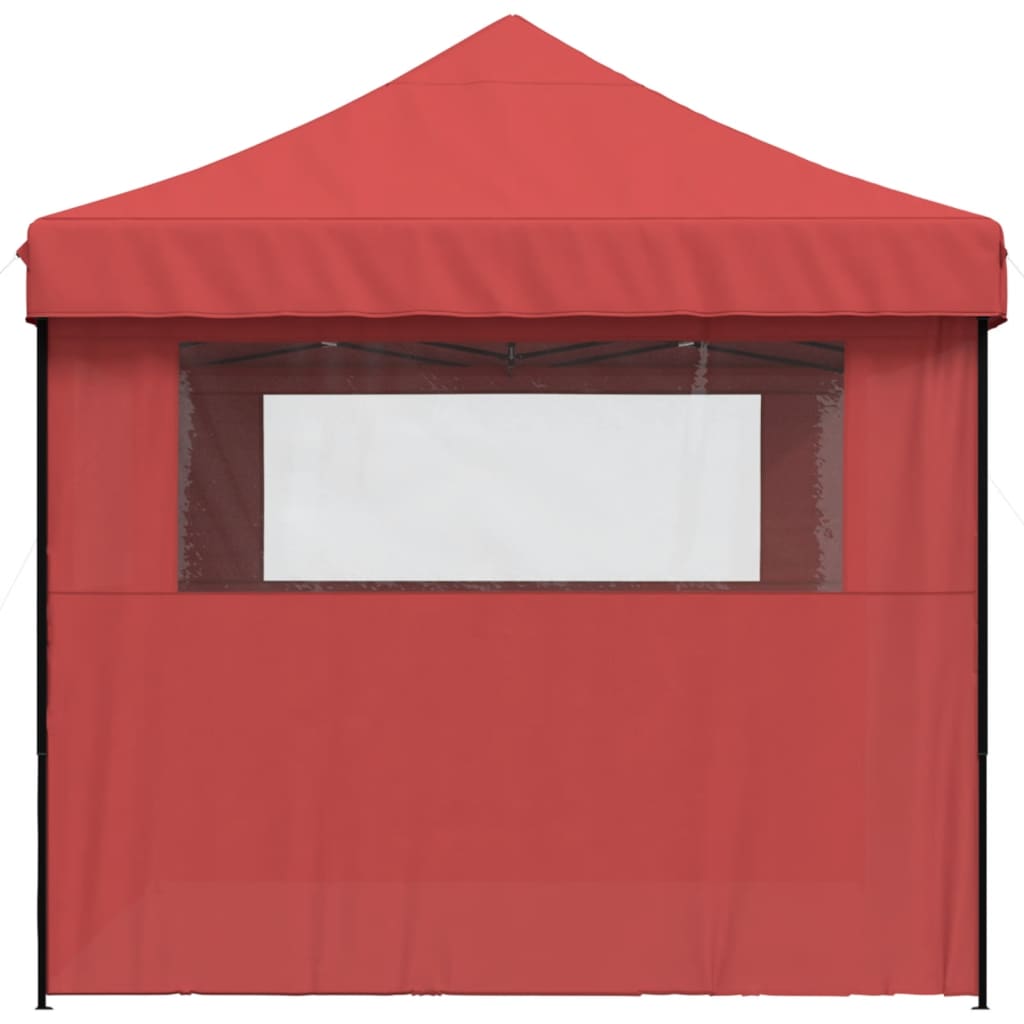 foldbart pop up-festtelt med 3 sidevægge bordeaux