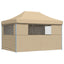 foldbart pop-up festtelt med 4 sidevægge beige