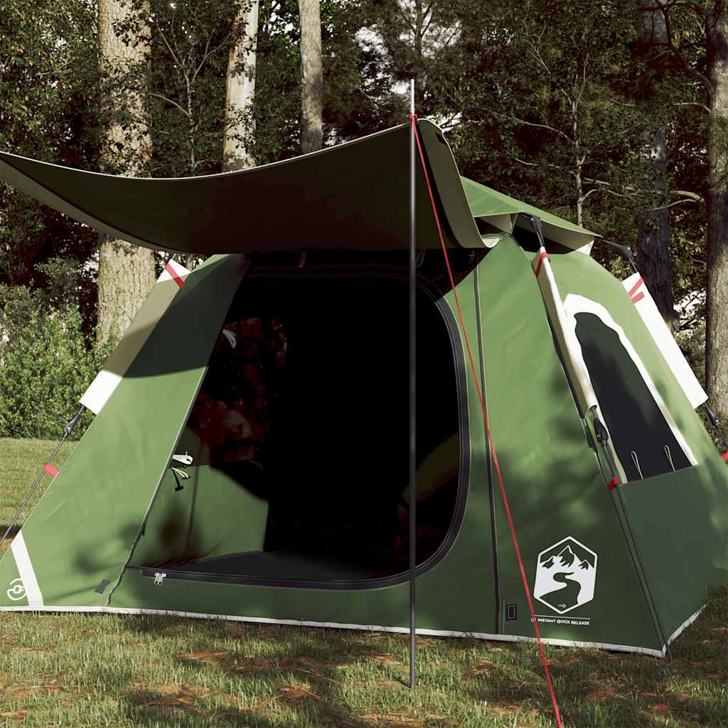 4-personers campingtelt quick-release grøn billede
